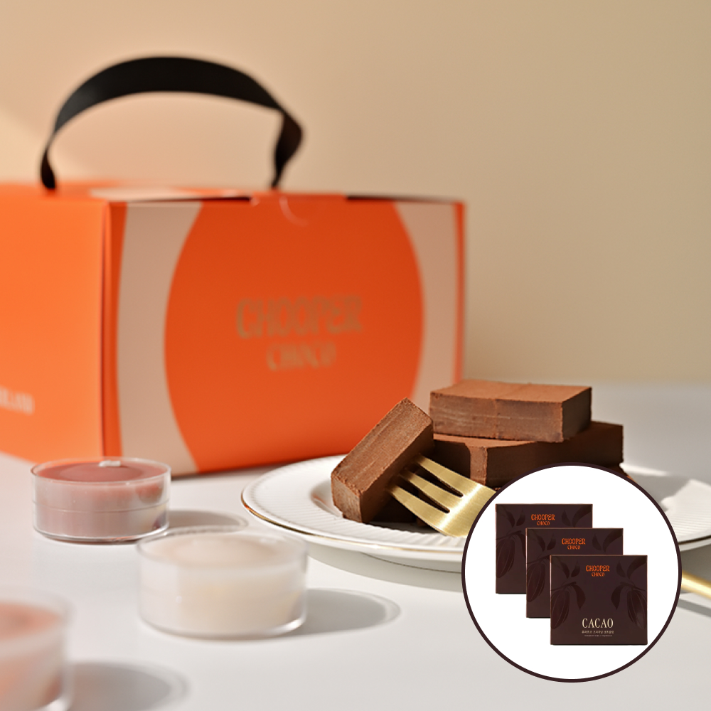 ★신선위크★ [츄퍼초코] 생초콜릿 선물세트A (오리지널 130g×3개)