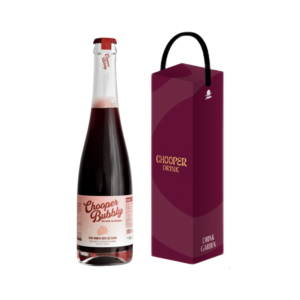 [츄퍼] 무알콜 와인 (버블리 피치 샹그리아 375ml)