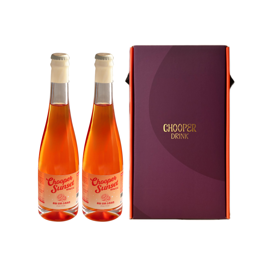 [츄퍼] 무알콜 와인 선물세트C (선셋 스프리츠 375ml×2개)