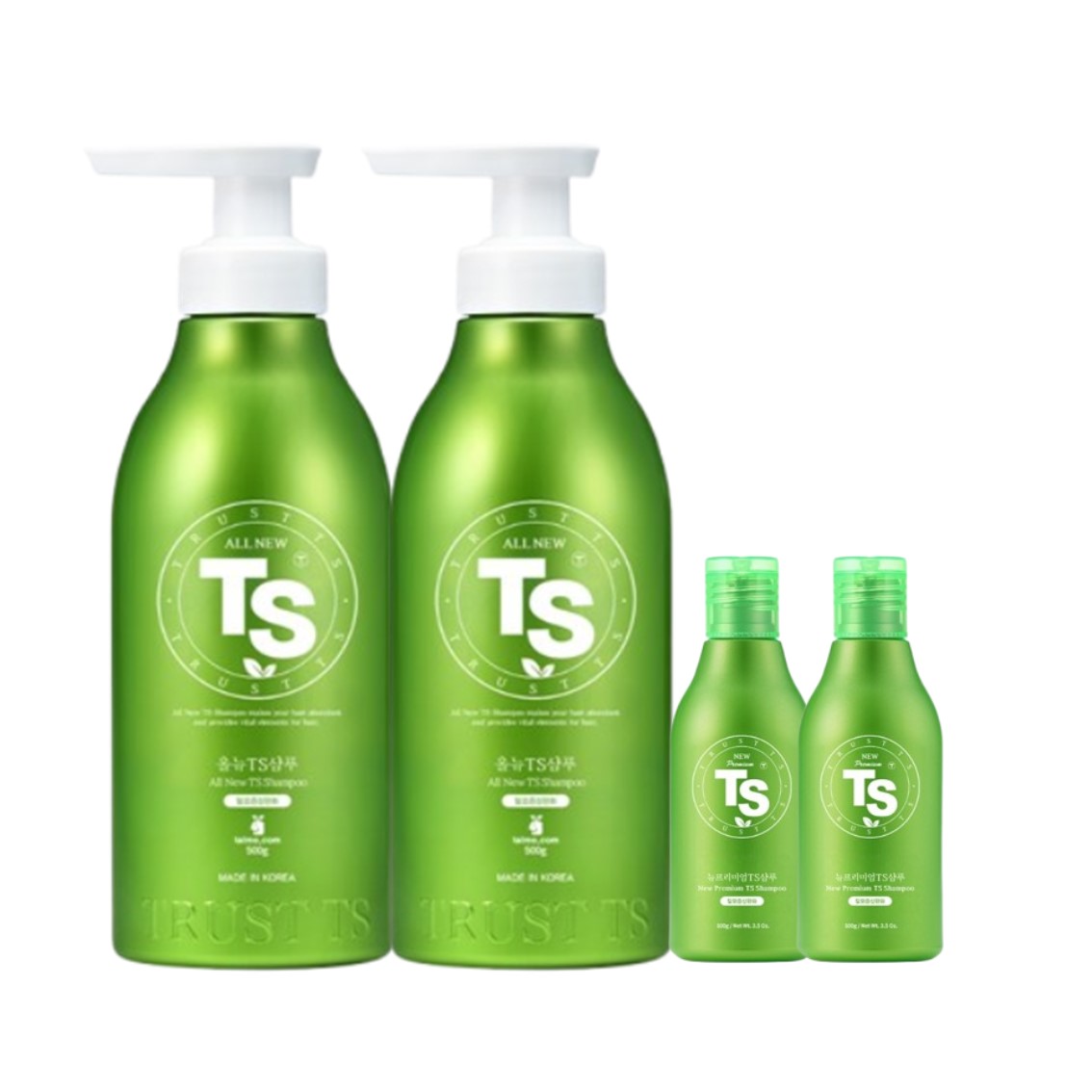 올뉴 TS샴푸 탈모증상완화 500g 2개+뉴프리미엄TS샴푸 탈모증상완화 100g 2개