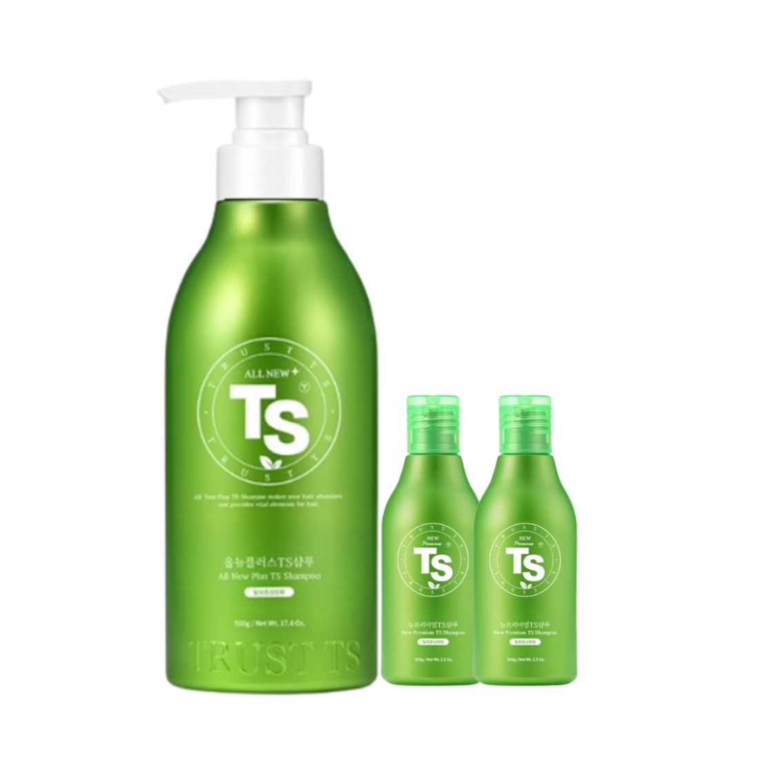 올뉴 플러스TS샴푸 탈모증상완화 500g 1개+뉴프리미엄TS샴푸 탈모증상완화 100g 2개