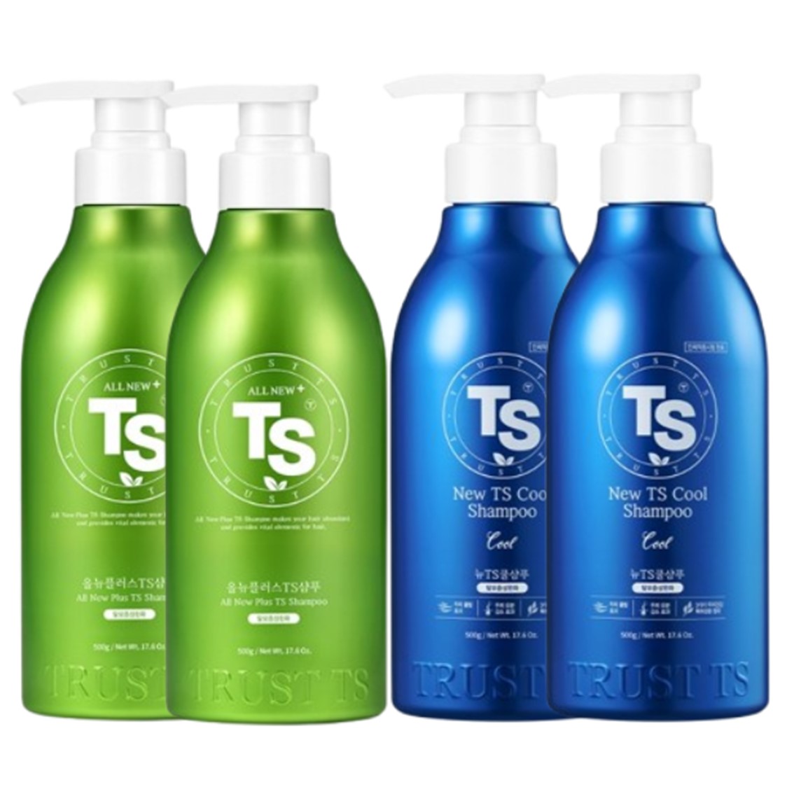 올뉴 플러스TS샴푸 탈모증상완화 500g 2개+뉴TS쿨샴푸 탈모증상완화 500g 2개