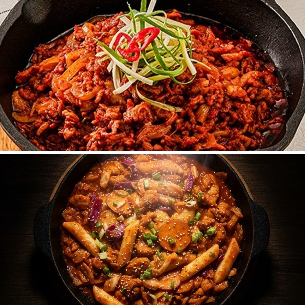 (랜선포차)닭갈비 300g 1팩+오돌뼈볶음 300g 1팩