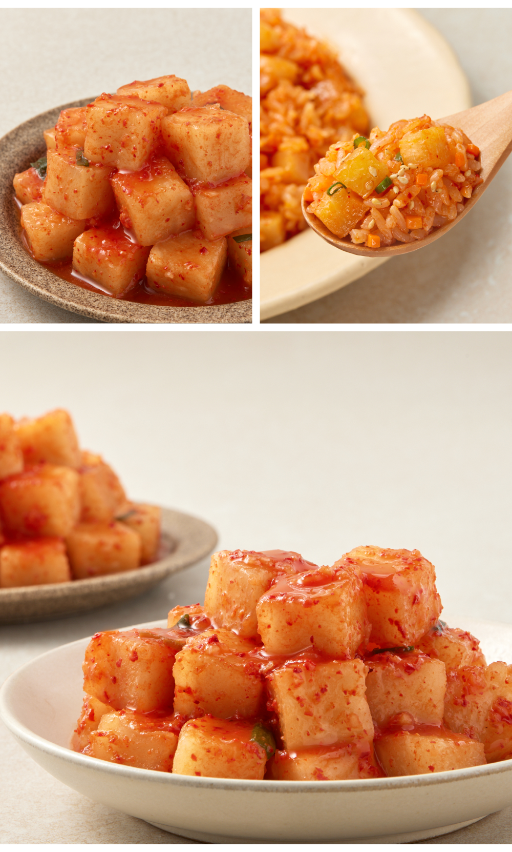 무 본연의 단맛과 아삭함이 살아있는 깔끔한 깍두기볶음밥